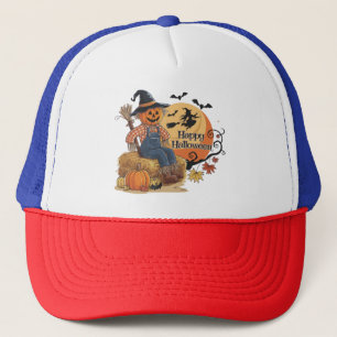 Casquette Scarecrow Citrouille Halloween Vibes rustiques Art