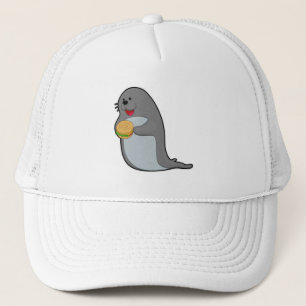 Casquette Sceau à manger avec hamburger