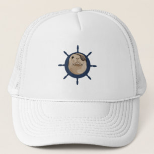 Casquette Sceau avec barre de gouvernail de navire