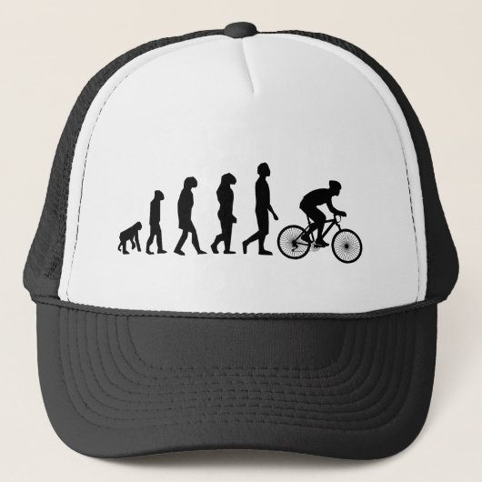 Casquette Schéma de l'évolution humaine du cyclisme moderne (Devant)