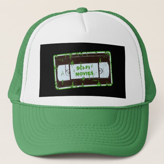 Casquette Sci-Fi-Films noir et vert (Devant)