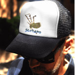 Casquette Scotland Bagpipes<br><div class="desc">Amusants design art numérique avec cornemuses avec texte</div>