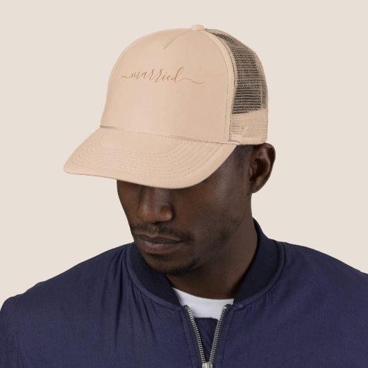 Casquette Script marié (En situation)