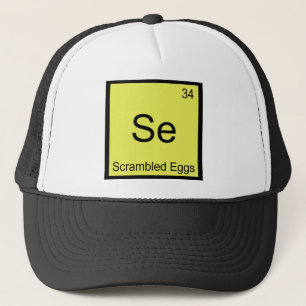 Casquette Se - Œufs brouillés Symbole d'élément de chimie dr