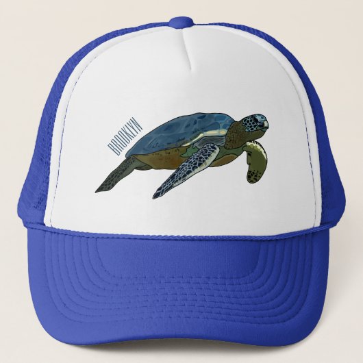 Casquette Sea turtle cartoon (Devant)