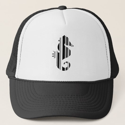 Casquette SEAHORSE BAR CODE Fish Barcode Motif Design (Devant)
