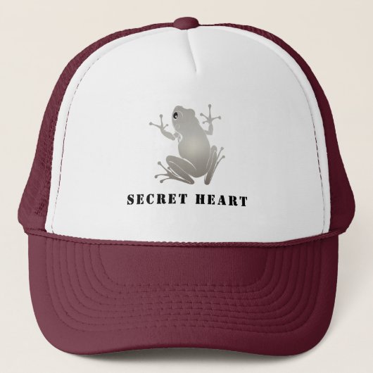 Casquette Secret Heart Silver Frog Custom Text Trucker (Devant)