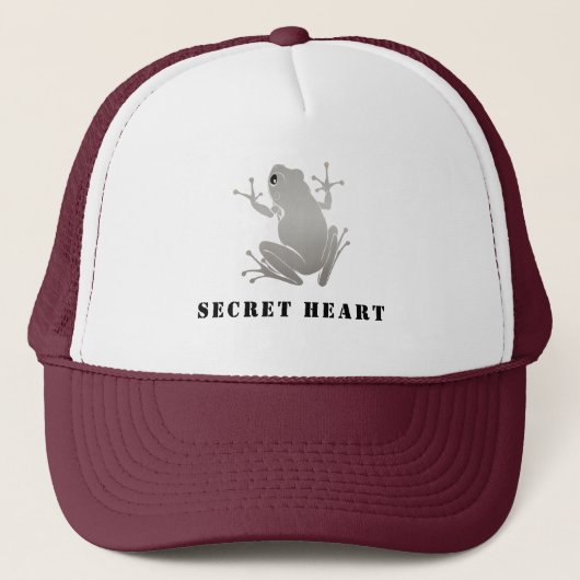 Casquette Secret Heart Silver Frog Custom Text Trucker (Devant)