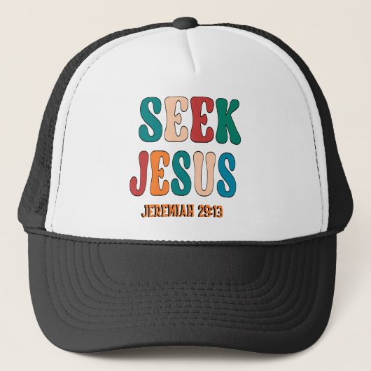 CASQUETTE SEEK JESUS BIBLE VERSE  VINTAGE (Devant)