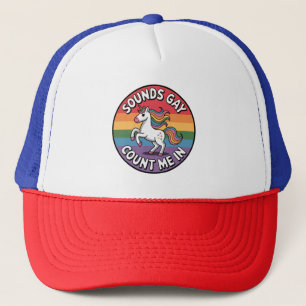 Casquette Semble gay Comptez sur moi Drapeau arc-en-ciel lic