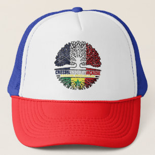 Casquette Sénégal Sénégalais Français Drapeau des racines d'