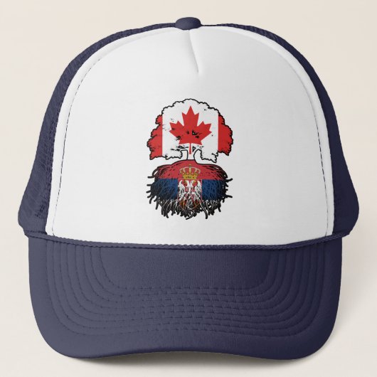 Casquette Serbia Serbian Canadian Canada (Devant)