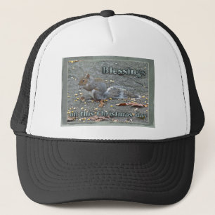 Casquette Série de Bénédictions de Noël d'écureuil gris