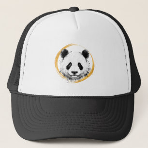 Casquette Série Nishiki - Panda contemplatif Gold Sumi-e