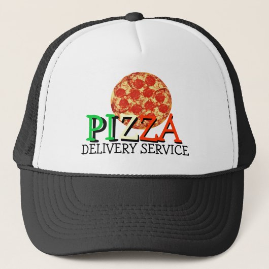 Casquette Service de distribution de pizza (Devant)