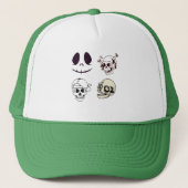 Casquette Set of Four Unique Skull Illustrations (Devant)