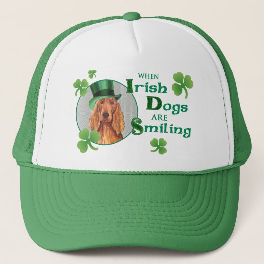 Casquette Setter irlandais de la Saint-Patrick (Devant)