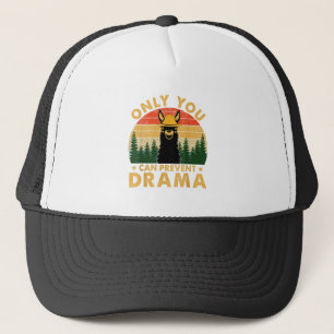 Casquette Seul vous pouvez empêcher le drame Llama Camping