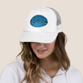 Casquette Shalom Sur Fractage Bleu (En situation)
