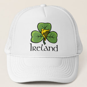 Casquette Shamrock et harpe de l'Irlande
