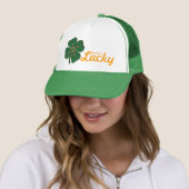 Casquette Shamrock irlandais chanceux (En situation)