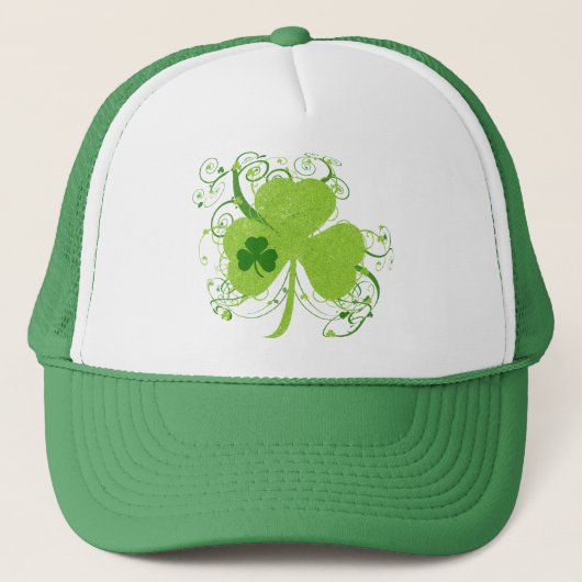 Casquette Shamrock irlandais vert (Devant)