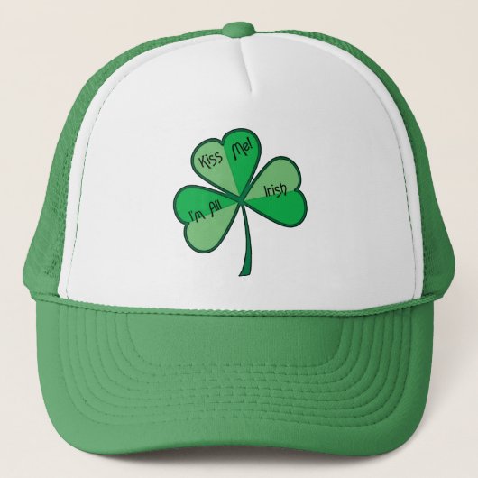 Casquette Shamrock Kiss Me (Devant)