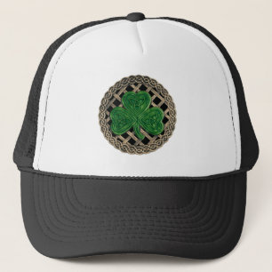 Casquette Shamrock, treillis Et Noeuds Celtiques Sur Casquet