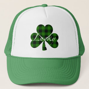 Casquette Shamrocks de Lucky St. Patty   vert plaid