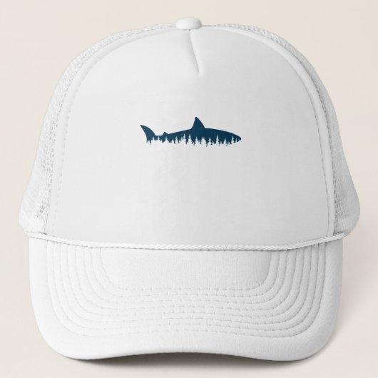 Casquette Shark Lover Grand requin blanc Ombre (Devant)