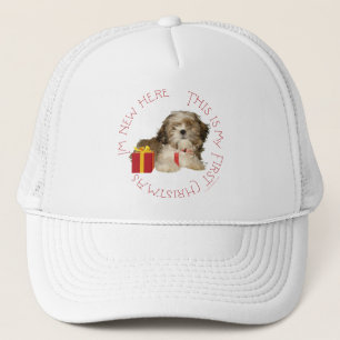 Casquette Shih Tzu Puppy First Christmas