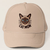 Casquette Siamese Chat Maman Mère jour Cadeau pour Féline Am (Devant)