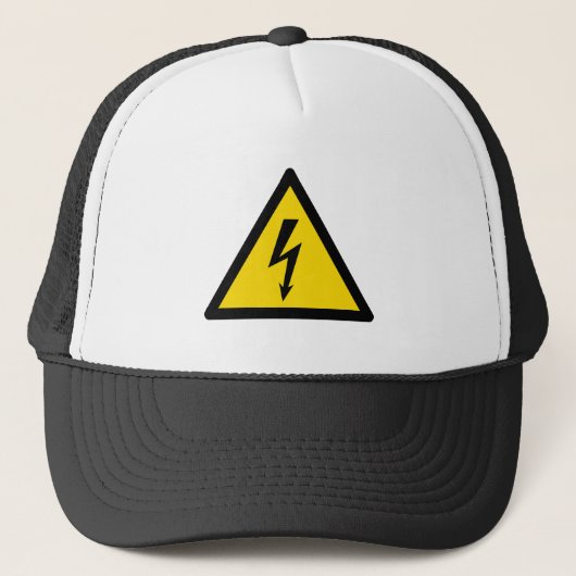 Casquette signal haute tension symbole électrique danger p (Devant)