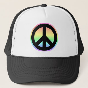 Casquette Signe de paix arc-en-ciel pastel
