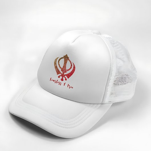 Casquette Sikh Khanda "Sans peur et libre"