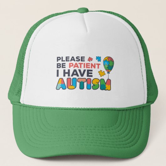 Casquette S'Il Vous Plaît Soyez Patient J'Ai Autisme Multico (Devant)