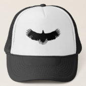 Casquette Silhouette d'aigle noir et blanc (Devant)