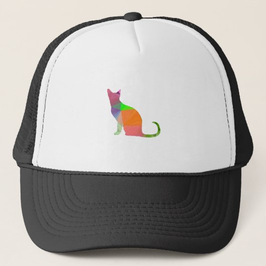 Casquette Silhouette de chat à faible densité (Devant)