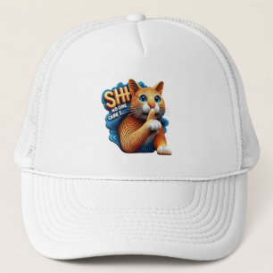 Casquette Silhouette De Chat Majestueuse Avec Shhh Personne 