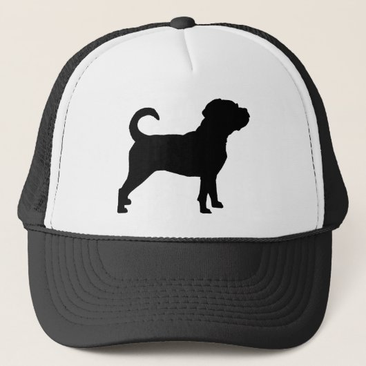 Casquette Silhouette de chien de Puggle (Devant)