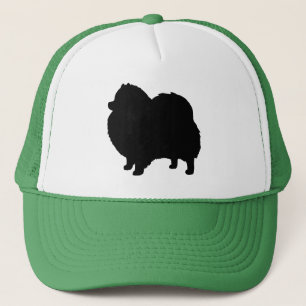 Casquette Silhouette de chien noir Poméranie