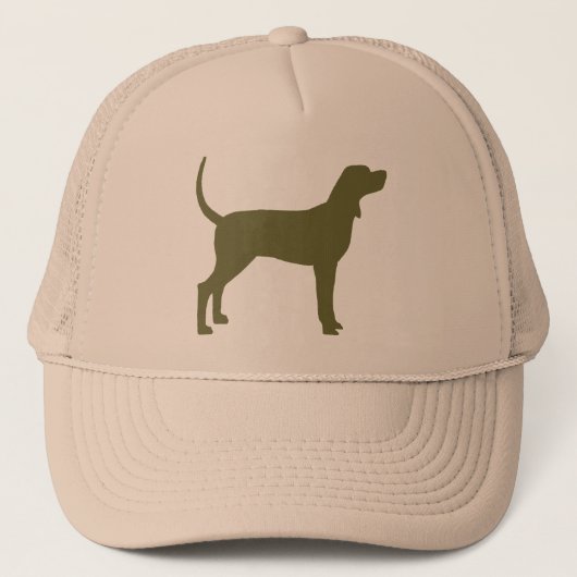 Casquette Silhouette de Coonhound (vert olive) (Devant)