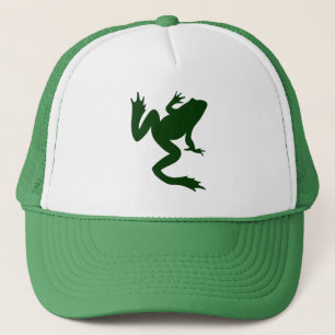 Casquette Silhouette de grenouille vert foncé