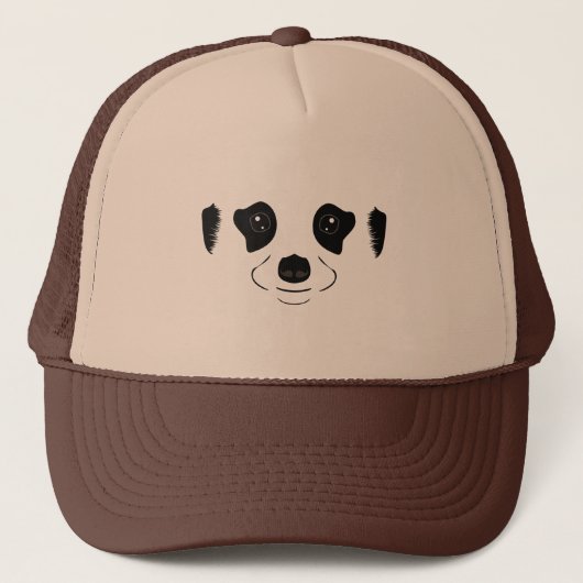 Casquette Silhouette du visage de Meerkat (Devant)