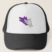 Casquette Silhouette main Wolf pourpre (Devant)
