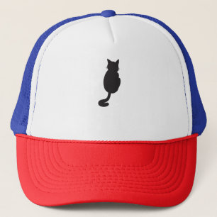 Casquette Silhouette minimaliste de chat noir