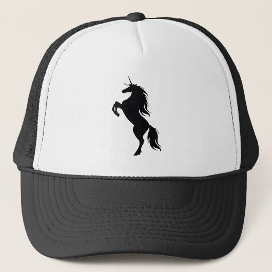 Casquette Silhouette Unicorne Noire (Devant)