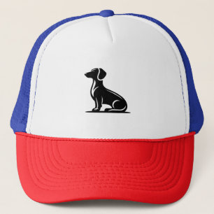 Casquette Simple Chien Motif Chasse Chien Silhouette