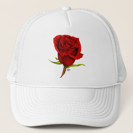 Casquette simple de rose rouge (Devant)