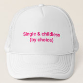 Casquette Simple et sans enfant par choix rose chaud minimal (Devant)